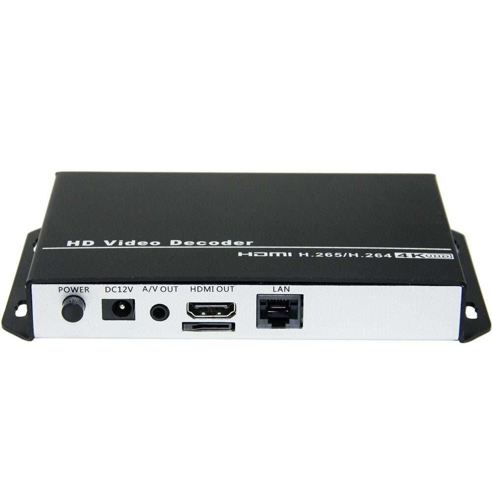 H.265 H.264 UHD 4K Video Audio Streaming IP Decoder HDMI + CVBS AV