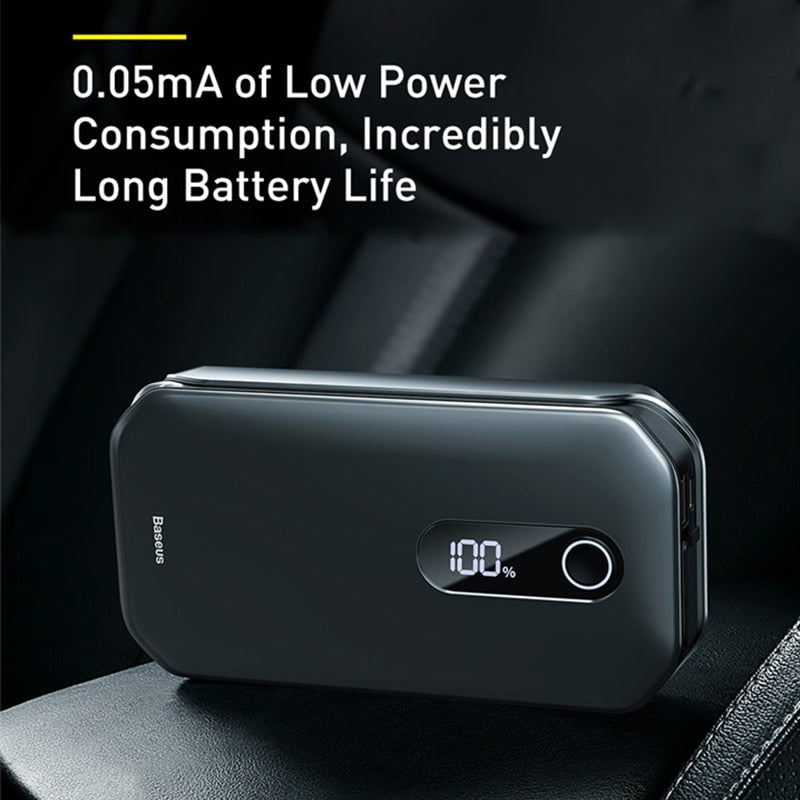 Baseus 10000mAh Car Jump Starter Power Bank Portable Power Station 1000A  Starting Device Car Booster Battery Charger Jump Start - AliExpress