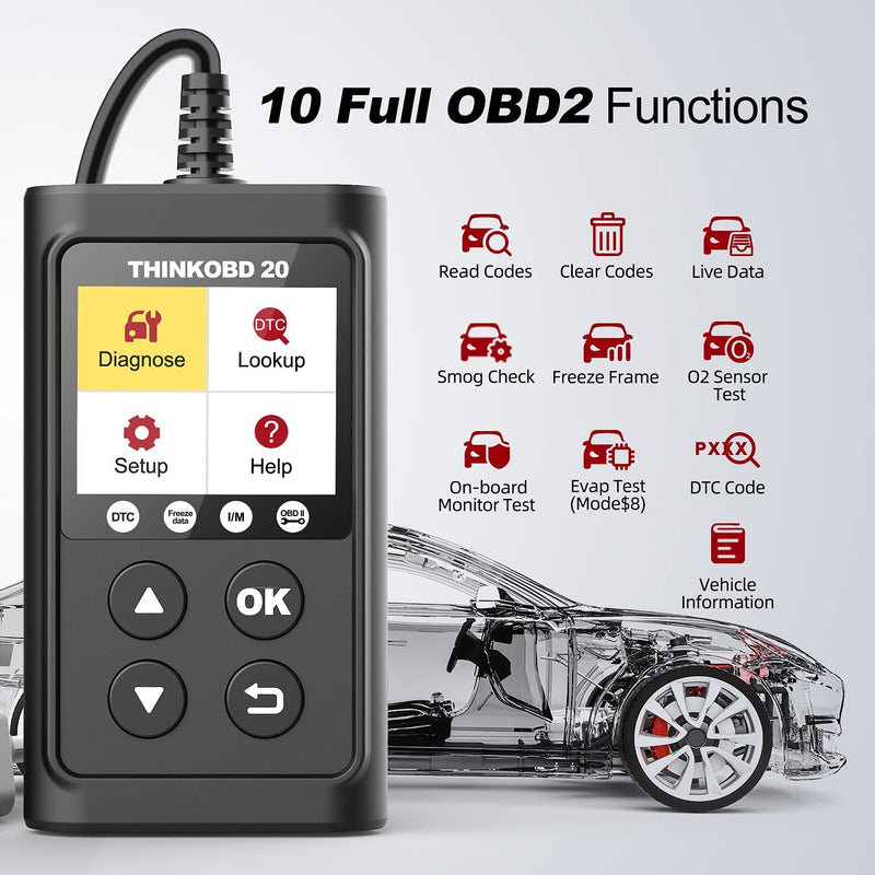 MUCAR CDL20 OBD2 Car Diagnostic Tools OBD 2 Code Reader Scanner For Engine  Diagnosis 10 OBD2 Free Auto DTC Lookup 8 Languages