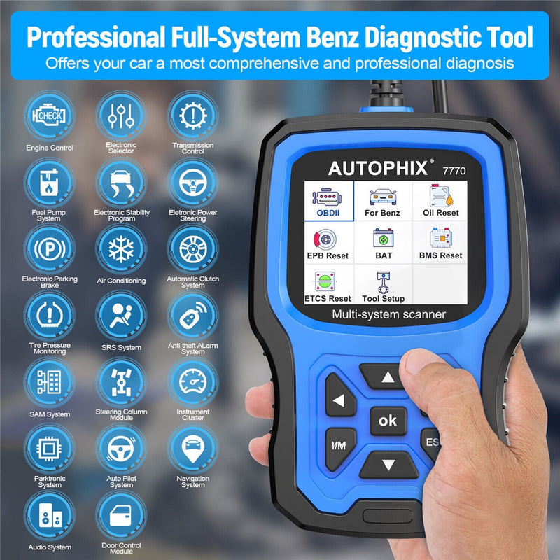 Scan Tool for Ford Lincoln Mercury, Full Systems Diagnostic OBD2 Scanner  Transmission ABS SAS SRS Car Code Reader with Reset Program New Key Oil  Reset
