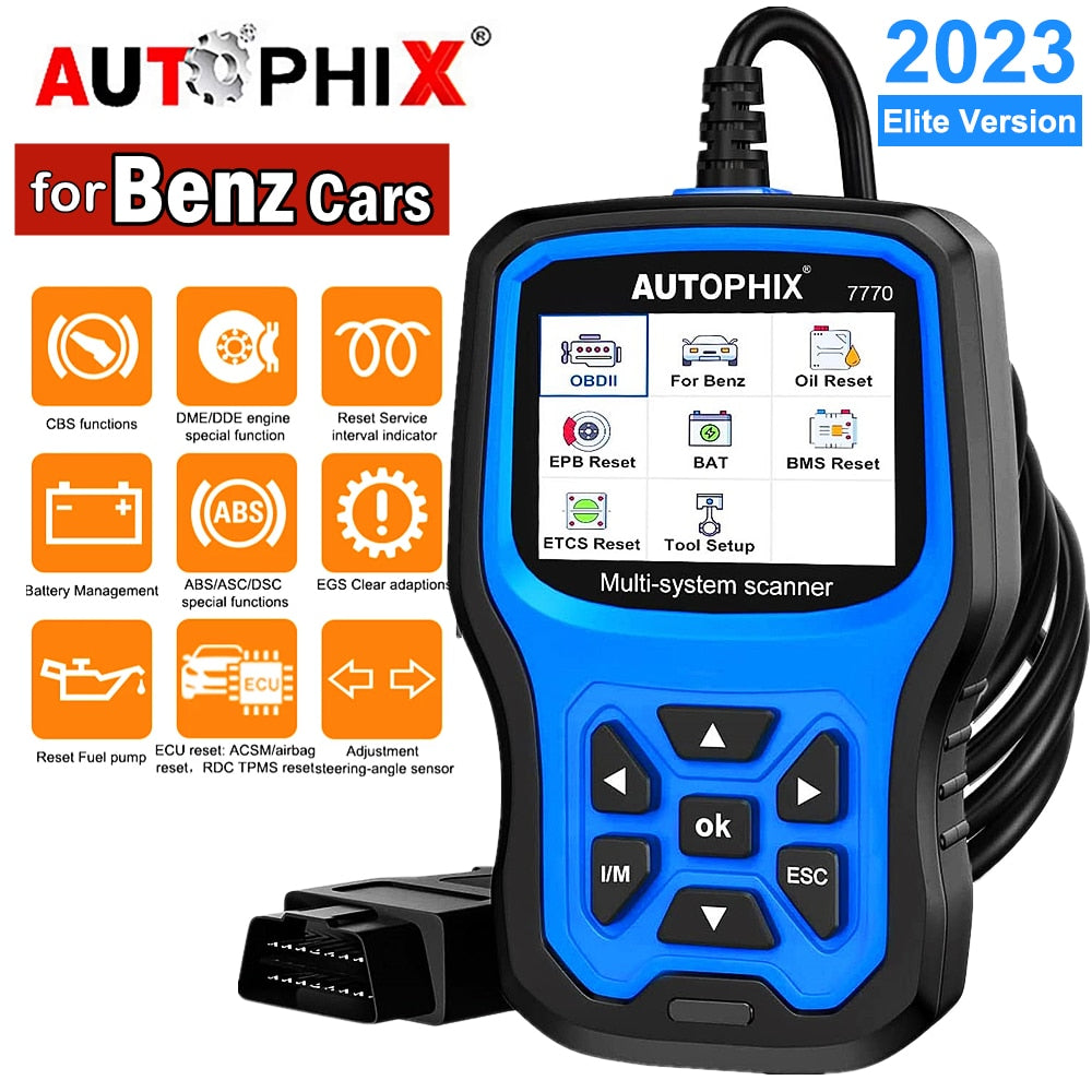 All System OBD2 Scanner Car Diagnostic Tool ABS,DPF,EPB,SAS,SRS,TPMS,Engine  Scan